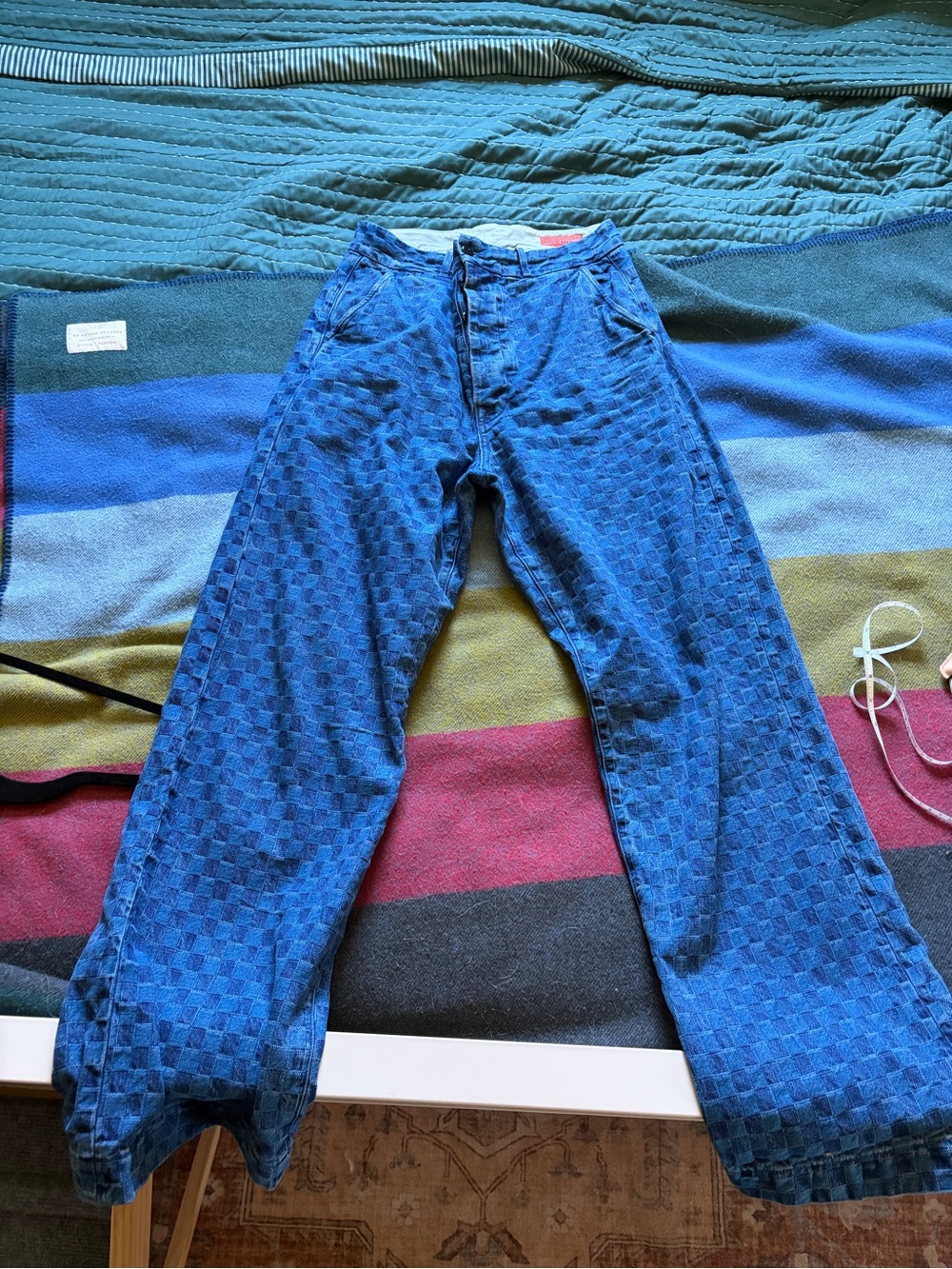 Imogene and Willie Logan Washed Indigo Check
